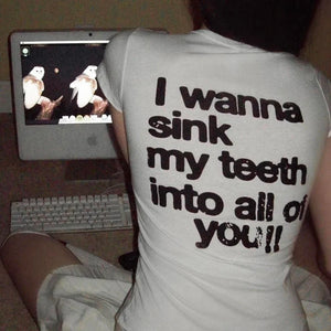 I Wanna Sink My Teeth Tee – MAUVSTUDIO®