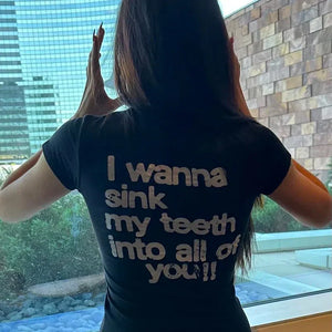 I Wanna Sink My Teeth Tee – MAUVSTUDIO®