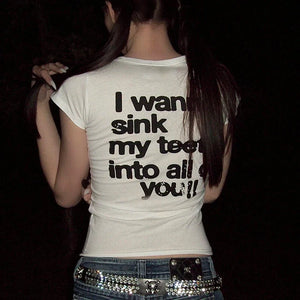 I Wanna Sink My Teeth Tee – MAUVSTUDIO®