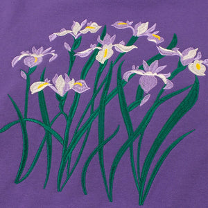 Iris Embroidery Sweatshirt-Sweaters-MAUV STUDIO-STREETWEAR-Y2K-CLOTHING