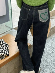 Jean boyfriend à patch au dos-Jeans-MAUV STUDIO-STREETWEAR-Y2K-CLOTHING