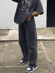 Jean boyfriend à taille haute-Jeans-MAUV STUDIO-STREETWEAR-Y2K-CLOTHING