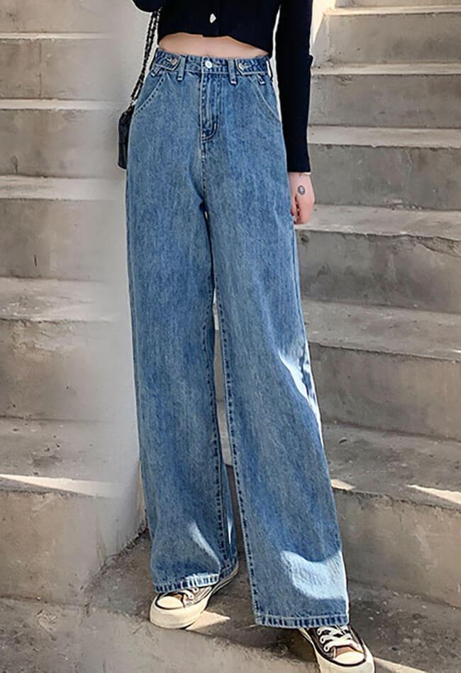 Jean boyfriend ample taille haute-Jeans-MAUV STUDIO-STREETWEAR-Y2K-CLOTHING