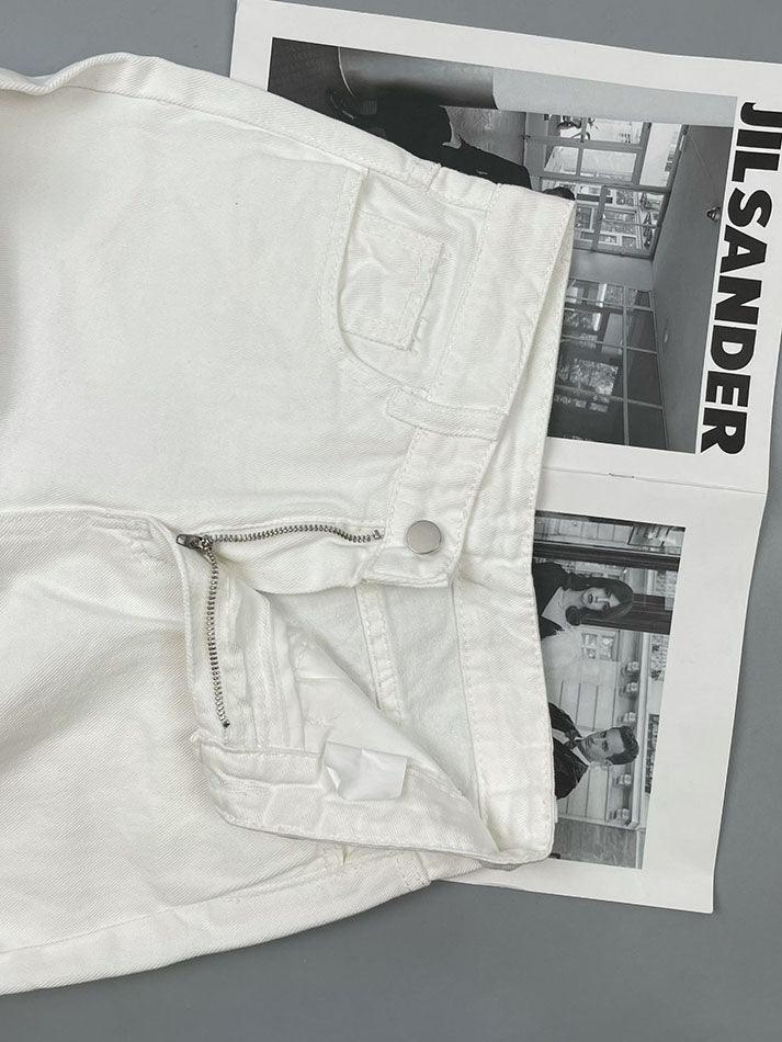 Jean boyfriend blanc délavé-Jeans-MAUV STUDIO-STREETWEAR-Y2K-CLOTHING