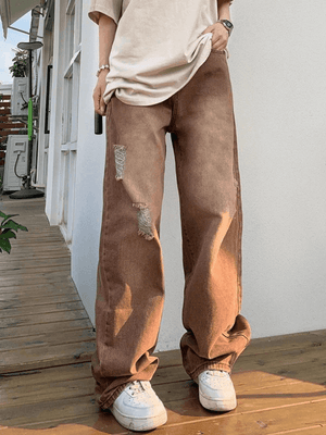 Jean boyfriend délavé vintage-Jeans-MAUV STUDIO-STREETWEAR-Y2K-CLOTHING