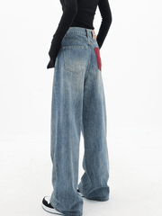 Jean boyfriend vintage contrasté années 90-Jeans-MAUV STUDIO-STREETWEAR-Y2K-CLOTHING