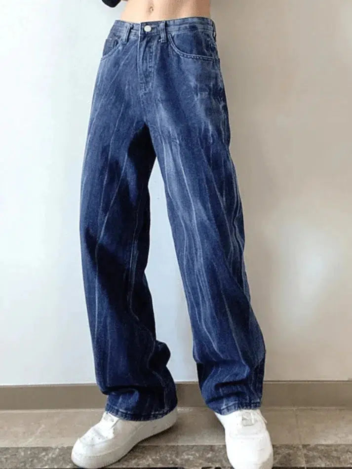 Jean boyfriend vintage tie-dye-Jeans-MAUV STUDIO-STREETWEAR-Y2K-CLOTHING