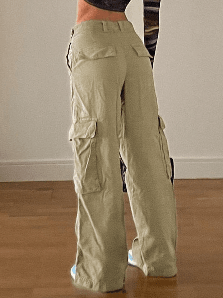 Jean cargo baggy à poches vintage-MAUV STUDIO