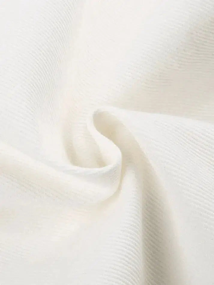Jean cargo baggy blanc à rayures latérales-Cargos-MAUV STUDIO-STREETWEAR-Y2K-CLOTHING