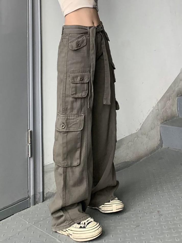 Jean cargo vintage avec poches-Cargos-MAUV STUDIO-STREETWEAR-Y2K-CLOTHING