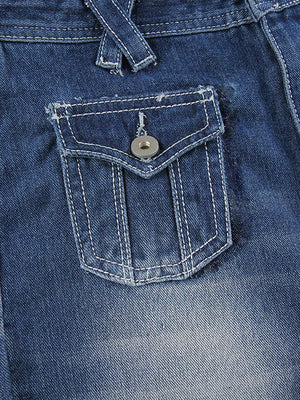 Jean cargo vintage taille basse-MAUV STUDIO