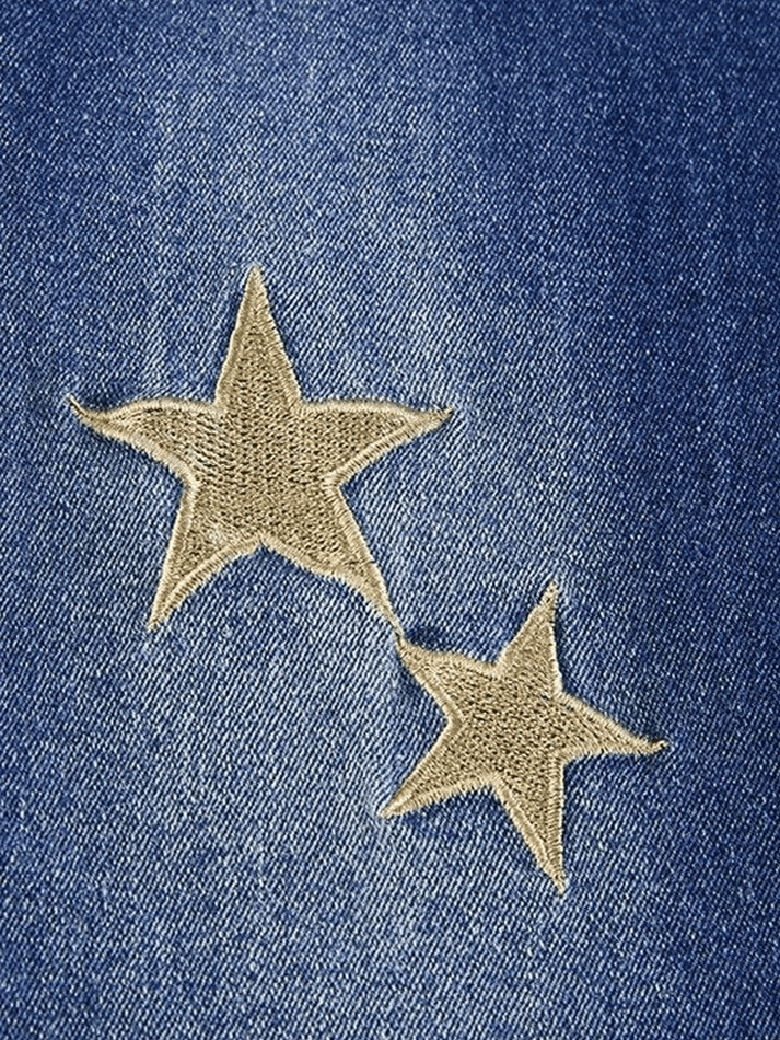 Jean évasé brodé d'étoiles-Jeans-MAUV STUDIO-STREETWEAR-Y2K-CLOTHING