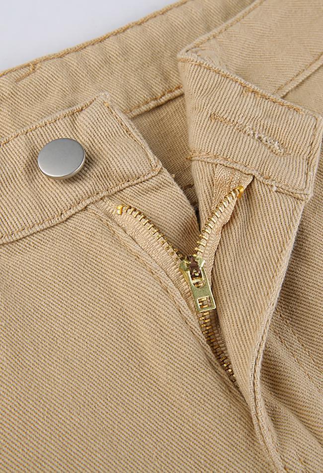 Jean évasé uni taille haute-Jeans-MAUV STUDIO-STREETWEAR-Y2K-CLOTHING