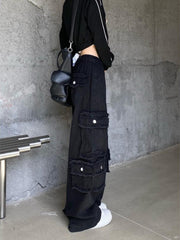 Jeans Cargo Multi-Poches Vintage Baggy-Cargos-MAUV STUDIO-STREETWEAR-Y2K-CLOTHING
