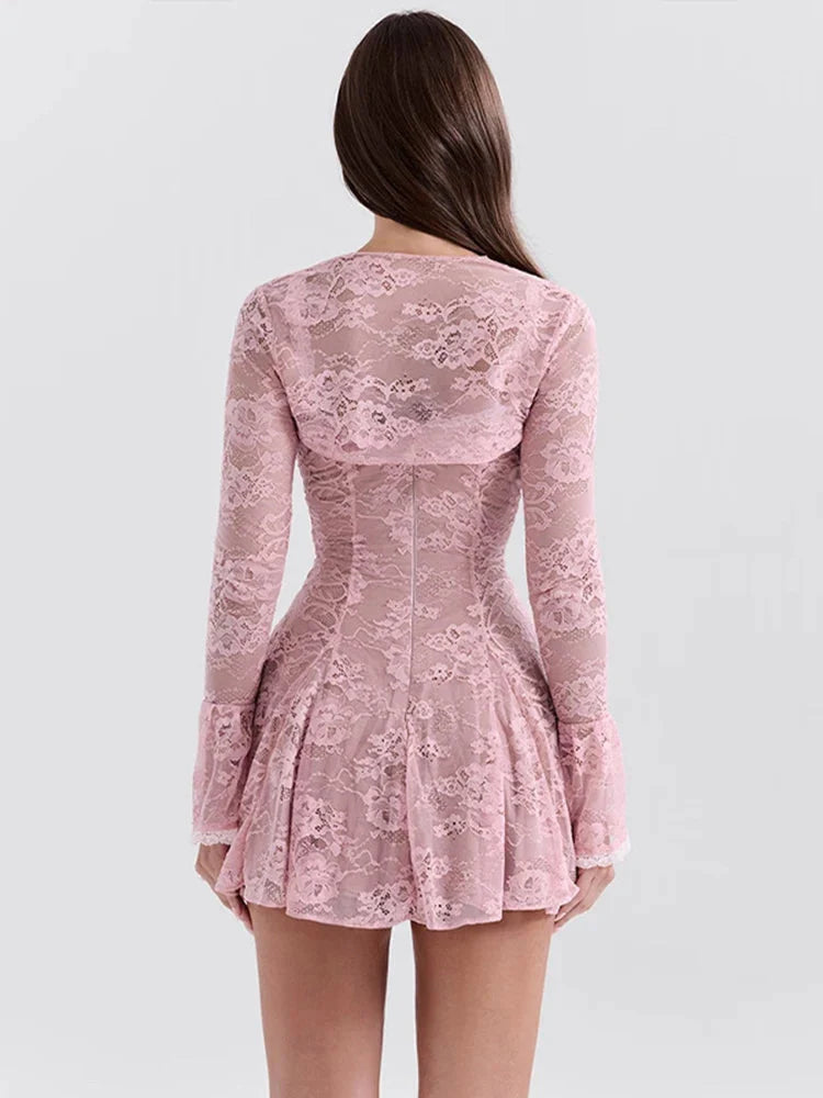 Lace Bolero Mini Dress view 5 | MAUVSTUDIO®