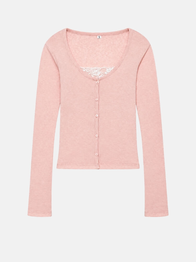 Lace Cami Cardigan Top