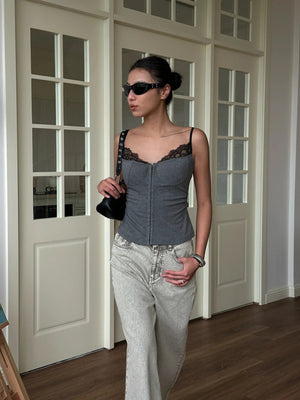 Lace Trim Bustier Top – MAUVSTUDIO®