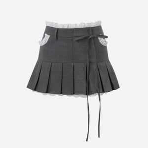 , Y2K skirt styled with a crop top