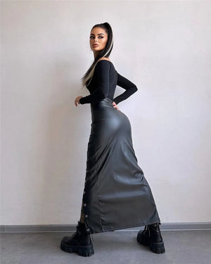 , Y2K skirt styled with a crop top