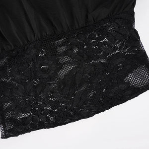 Lace Waist One Shoulder Top – MAUVSTUDIO®