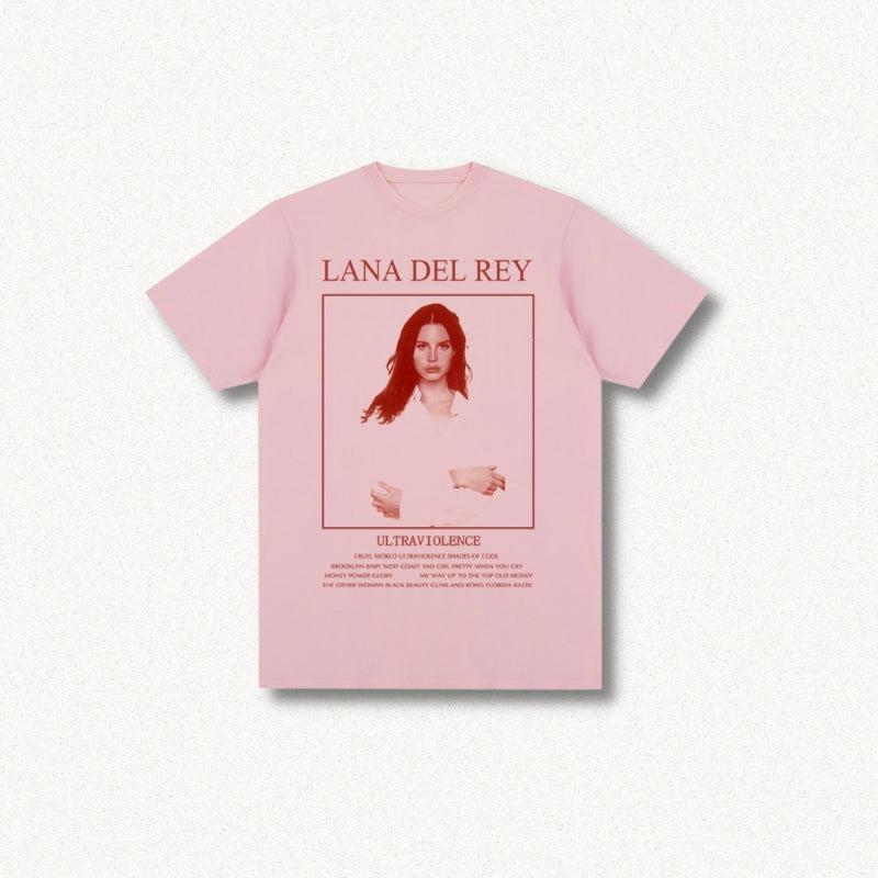 Lana Del Rey Tee-Pink-S-Mauv Studio