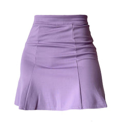 Lavender Ruched Skirt-Shirts-MAUV STUDIO-STREETWEAR-Y2K-CLOTHING