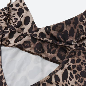 Leopard Backless Mini Dress view 5 | MAUVSTUDIO®