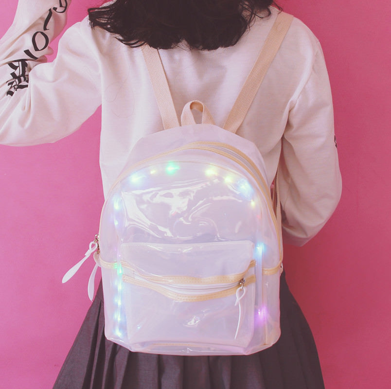 Light Show Backpack-Backpacks-MAUV STUDIO-STREETWEAR-Y2K-CLOTHING