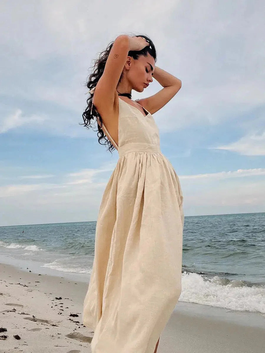 Linen Midi Dress MAUVSTUDIO Linen Midi Dress MAUVSTUDIO