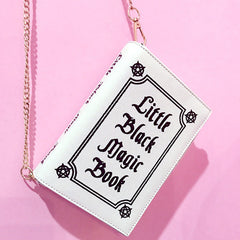 Little Black Magic Book Bag-Backpacks-MAUV STUDIO-STREETWEAR-Y2K-CLOTHING