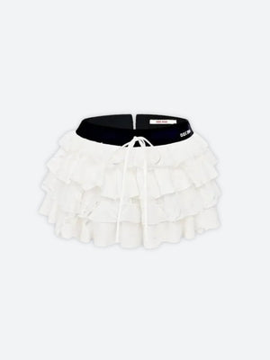 , Y2K skirt styled with a crop top