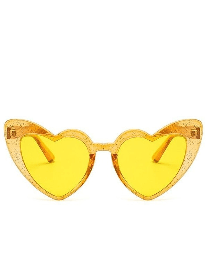 Lunettes de soleil à motif cœur scintillant-Sunglasses-MAUV STUDIO-STREETWEAR-Y2K-CLOTHING