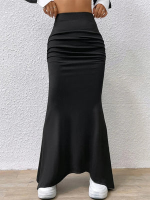 , Y2K skirt styled with a crop top