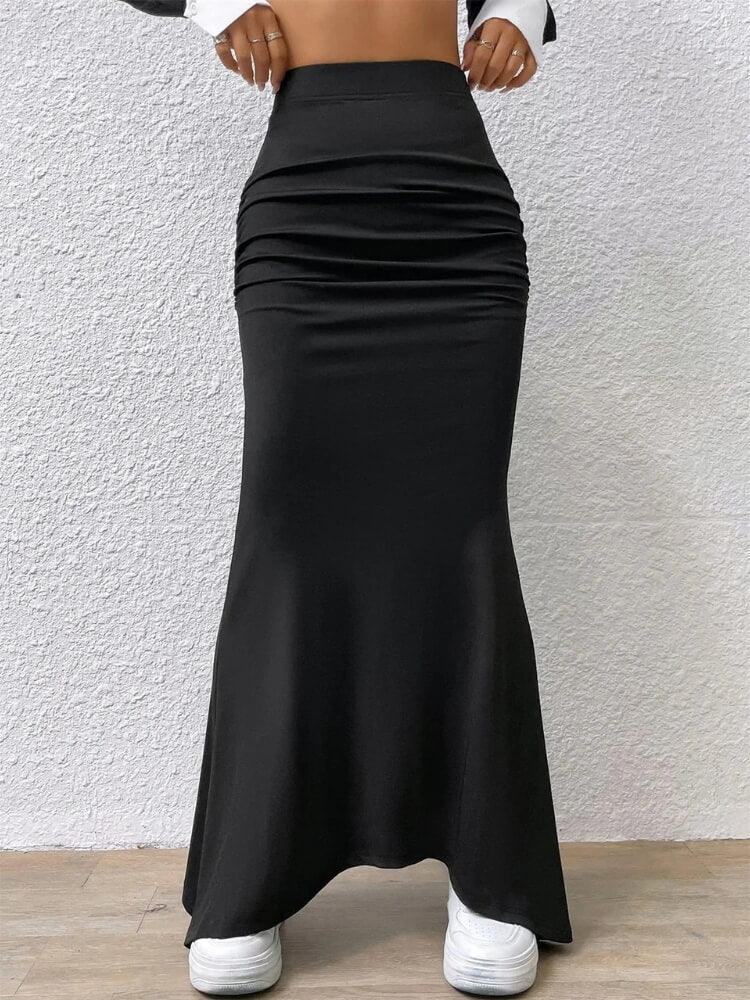 , Y2K skirt styled with a crop top
