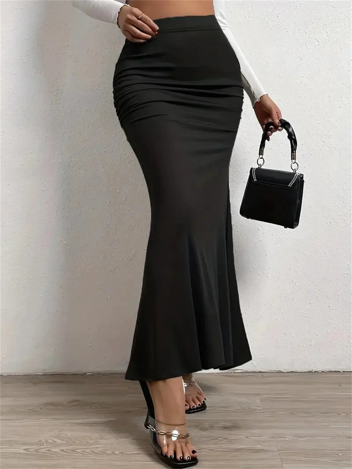 , Y2K skirt styled with a crop top