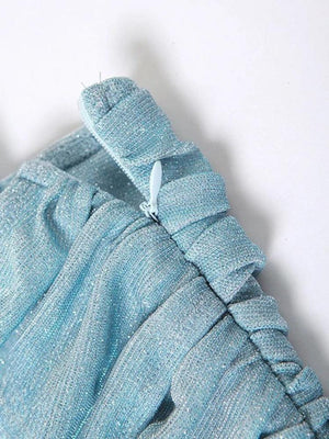 Mermaidcore Glitter Mini Dress view 4 | MAUVSTUDIO®