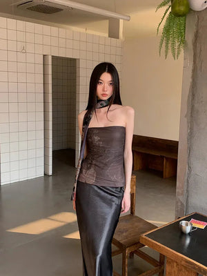 Mesh Layered Tube Top – MAUVSTUDIO®