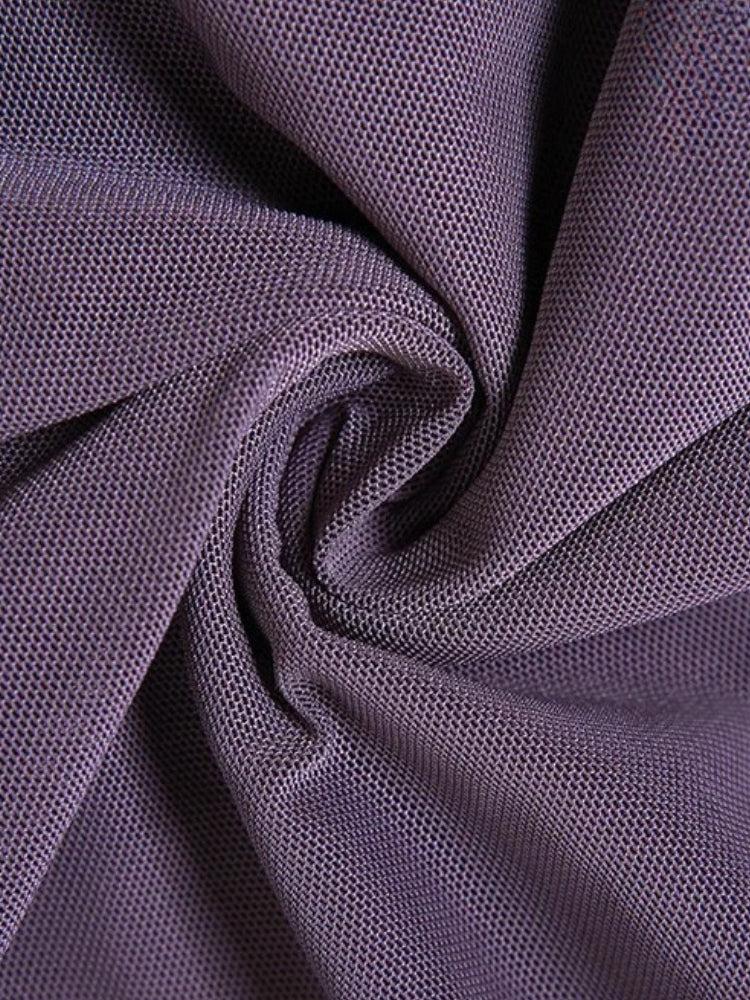 Mesh Ruffled Strapless Mini Dress view 7 | MAUVSTUDIO®