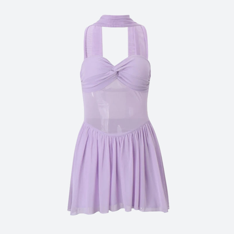 Mesh Strapless Mini Dress view 5 | MAUVSTUDIO®