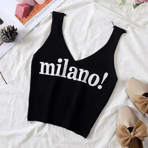 Milano Knitted Tank Top-Black-One Size-Mauv Studio