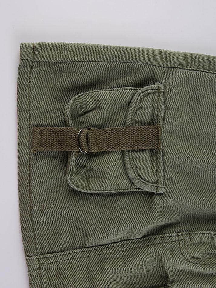 Mini-jupe en jean avec poche plaquée-Skirts-MAUV STUDIO-STREETWEAR-Y2K-CLOTHING