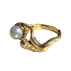 Minimalist Aesthetic Asymmetrical Pearl Ring-Rings-MAUV STUDIO-STREETWEAR-Y2K-CLOTHING