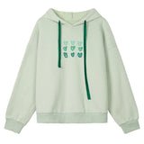 Mint Aesthetic Heart Hoodie-Hoodies-MAUV STUDIO-STREETWEAR-Y2K-CLOTHING