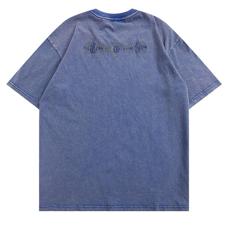 'Mirror' Cotton T-Shirt-T-Shirts-MAUV STUDIO-STREETWEAR-Y2K-CLOTHING