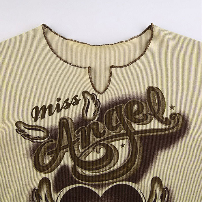 Miss Angel Ribbed Top-Tops-MAUV STUDIO-STREETWEAR-Y2K-CLOTHING