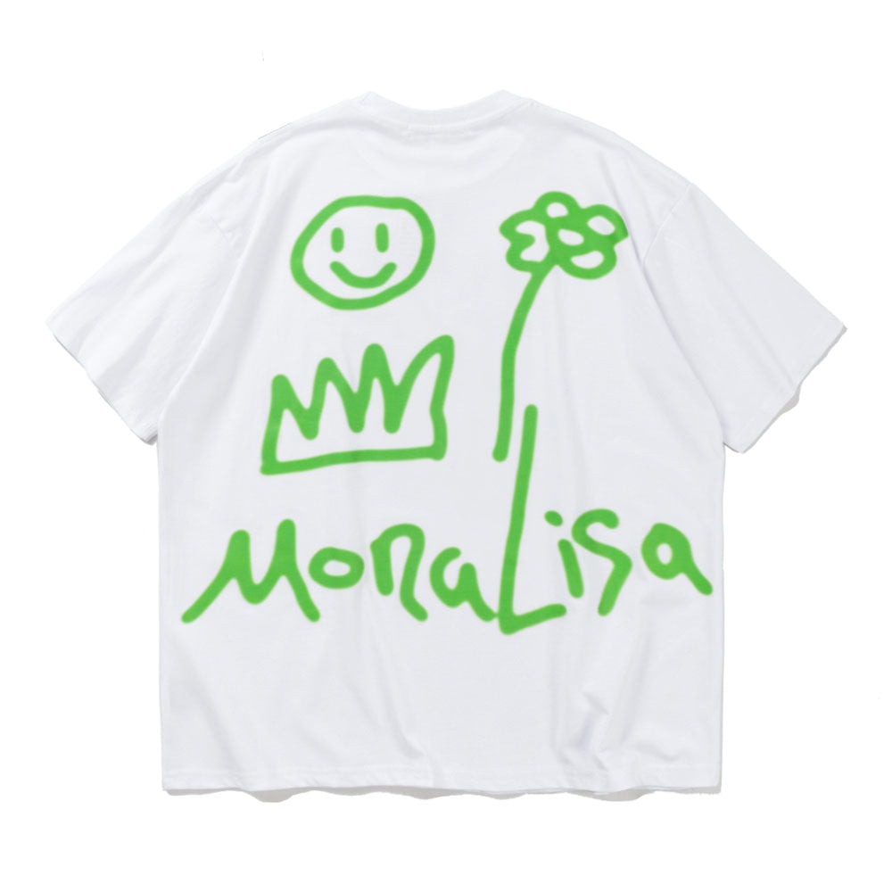 'Mona Lisa' Cotton T-Shirt-T-Shirts-MAUV STUDIO-STREETWEAR-Y2K-CLOTHING