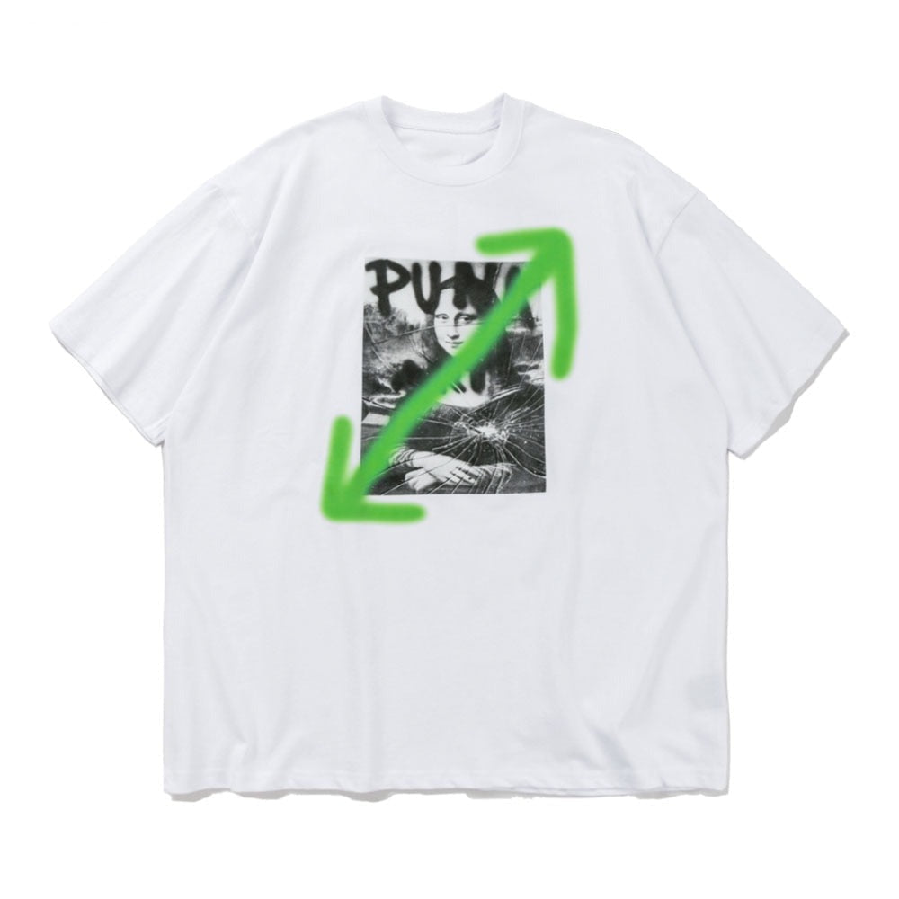 'Mona Lisa' Cotton T-Shirt-T-Shirts-MAUV STUDIO-STREETWEAR-Y2K-CLOTHING