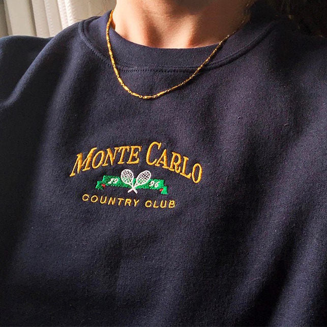 Monte Carlo Tennis Sweatshirt-Sweaters-MAUV STUDIO-STREETWEAR-Y2K-CLOTHING