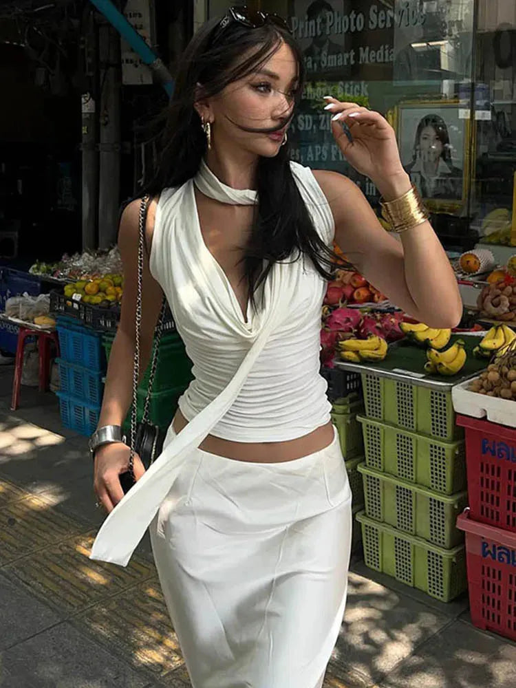 Neck Tie Tank Top – MAUVSTUDIO®