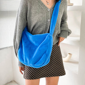 Neon Fuzzy Bag-Handbags-MAUV STUDIO-STREETWEAR-Y2K-CLOTHING